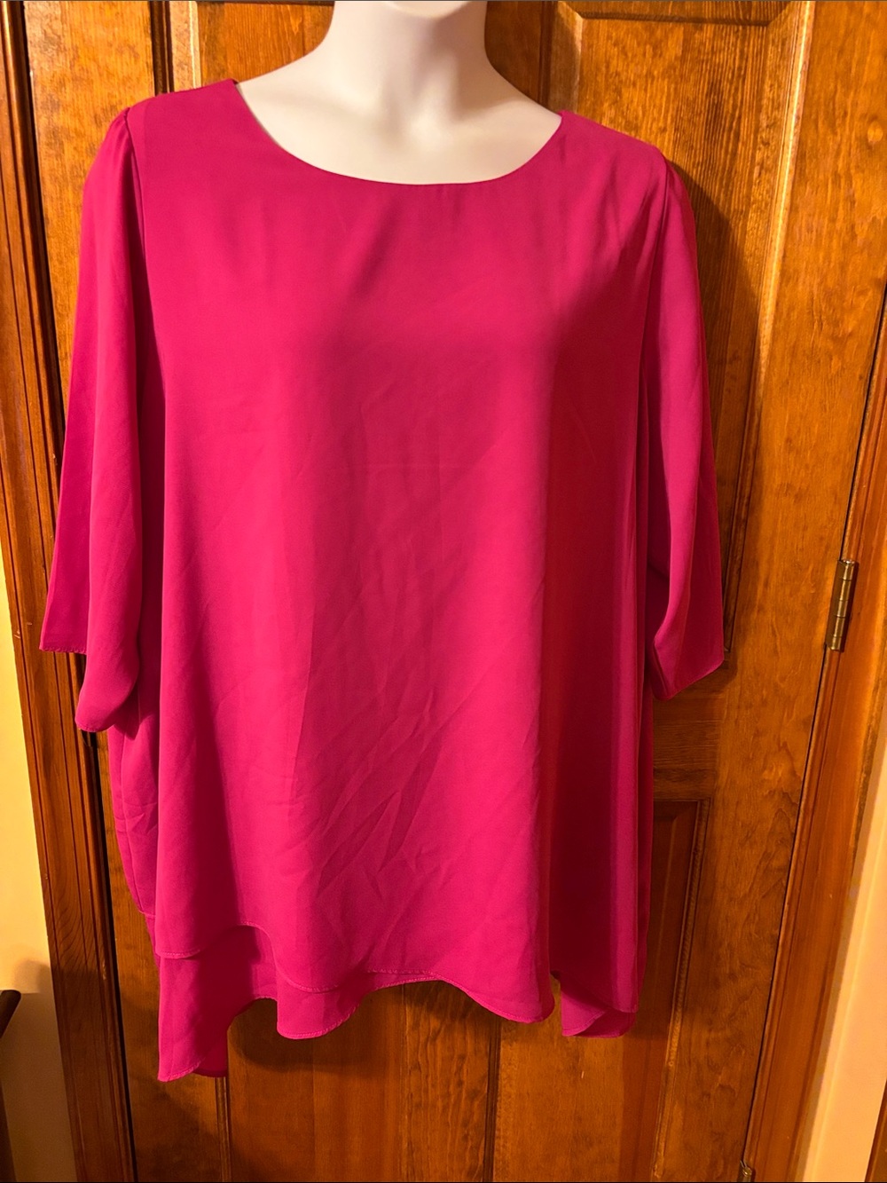 Jessica London Fuchsia Scoop Neck Tunic